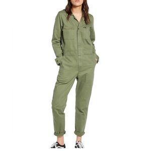 Lee vintage striped fitted Unionnalls from Free People Olive Green Jumpsuit